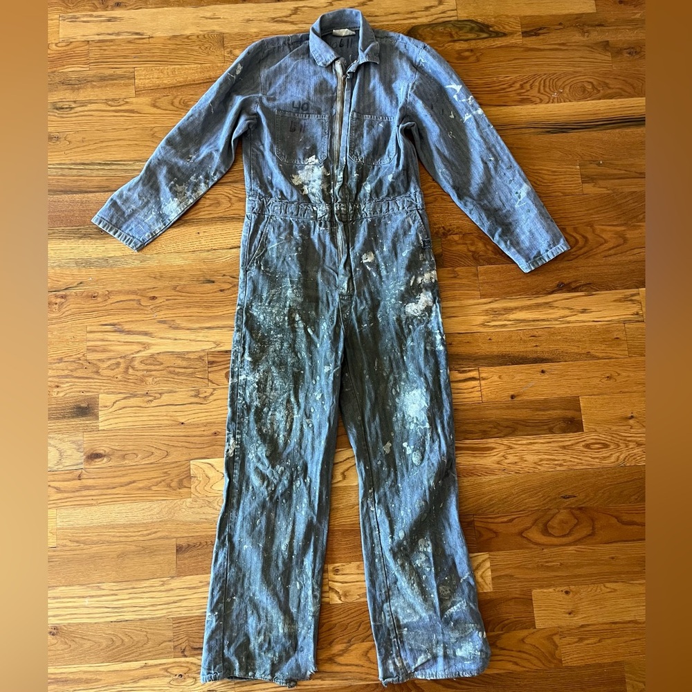 Vintage Herringbone Twill Coveralls‎